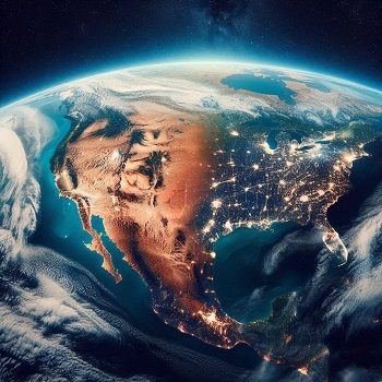 USA View From Space Art Collection
